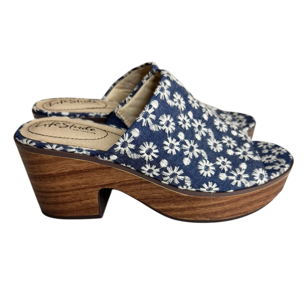 Life Stride Blue and White
Mules with Cushioned Insole,
7.5M